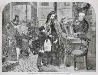 The International Exhibition: "nameless and friendless". - Antique Print from 1862