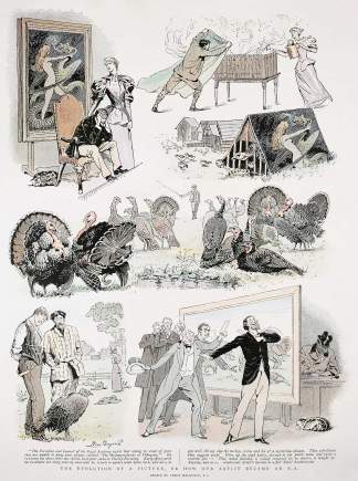 The evolution of a picture, or how our artist became an R. A. - Antique Print from 1895