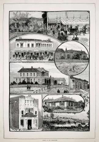 Relics of old Melbourne - Antique Print from 1884
