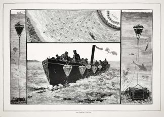 Our Torpedo Defences. - Antique Print from 1885
