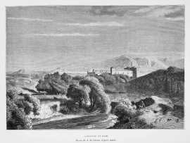 Campagne de Rome. Dessin de A. de Curson, d’appres nature. Italy Campagne de Rome. Dessin de A. de Curson, d'appres nature.