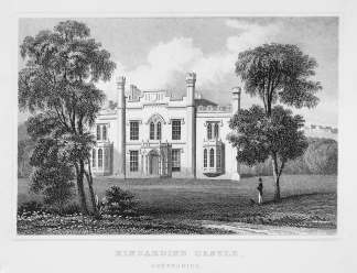 Kincardine Castle, Perthshire. - Antique View from 1829