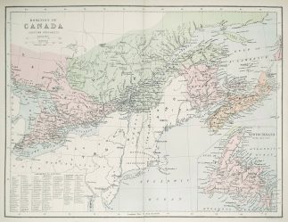 Dominion of Canada (Eastern Provinces) - Antique Map from 1890
