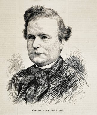 The late Mr. Aspinall. - Antique Print from 1875