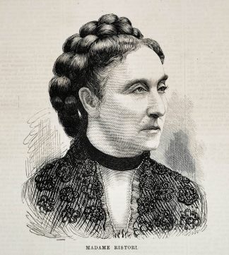 Madame Ristori. - Antique Print from 1875