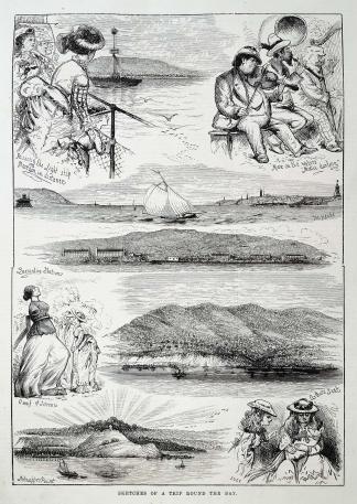 Sketches of a trip round the bay. - Antique Print from 1876