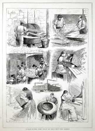 Victorian industries: Messrs. Swallow and Ariell's biscuit works, Sandridge. - Antique Print from 1882