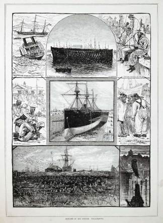 Sketches in the suburbs, Williamstown - Antique Print from 1882