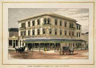 Building Improvements in Launceston: Mr P.Mills's New Warehouse. - Antique Print from 1882