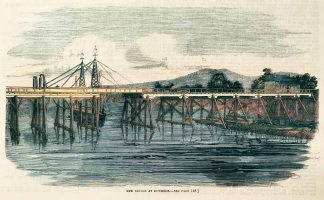 New Bridge at Dunmore. - Antique View from 1867