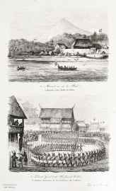 2. Manado vu de la Rade. 3. Danses guerrieres des Harfours de Celebes.