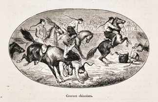 Courses chinoises. - Antique Print from 1868