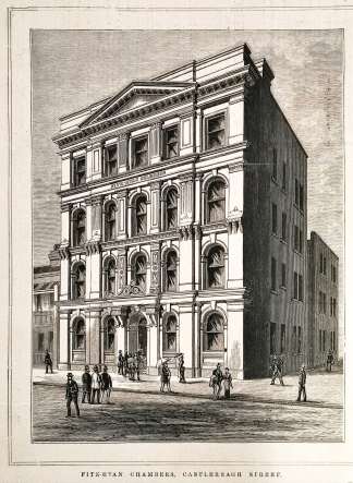 Fitz-Evan Chambers, Castlereagh Street. - Antique View from 1883