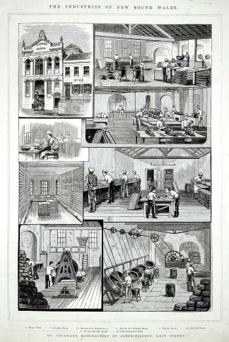 Mr. Stedman's Manufactory of Confectionery, Kent Street. - Antique View from 1883