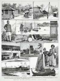 Sketches in the Maldive Islands, Indian Ocean.