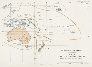 The Geography of Mammals / Map of the Au… Australia (General)