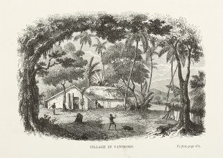 Village in Vanikoro. PACIFIC