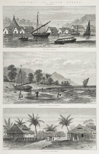 Sketches in North Borneo. ASIA