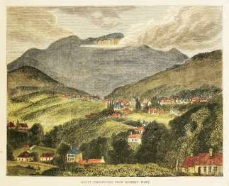 TASMANIA-Mount Wellington from Battery Point. - Antique View from 1873