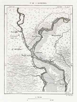 [Cambodia] N.190 - Quatre-Bras. - Antique Print from 1876