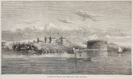 Governor's Island and Fort, New York Harbour. - Antique View from 1865