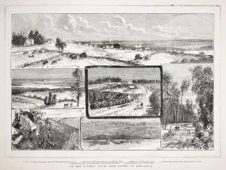 On the Railway Route from Sydney to Newcastle. - Antique View from 1883