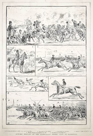 Autumn Meeting of the Australian Jockey Club at Randwick - Antique View from 1883