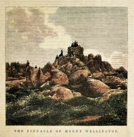 The Pinnacle of Mount Wellington. - Antique View from 1878