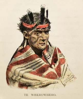 Te Wherowhero. - Antique Print from 1886