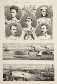 ROWING-The Intercolonial Gig Race. The Winning Crew. The Start. The Finish.