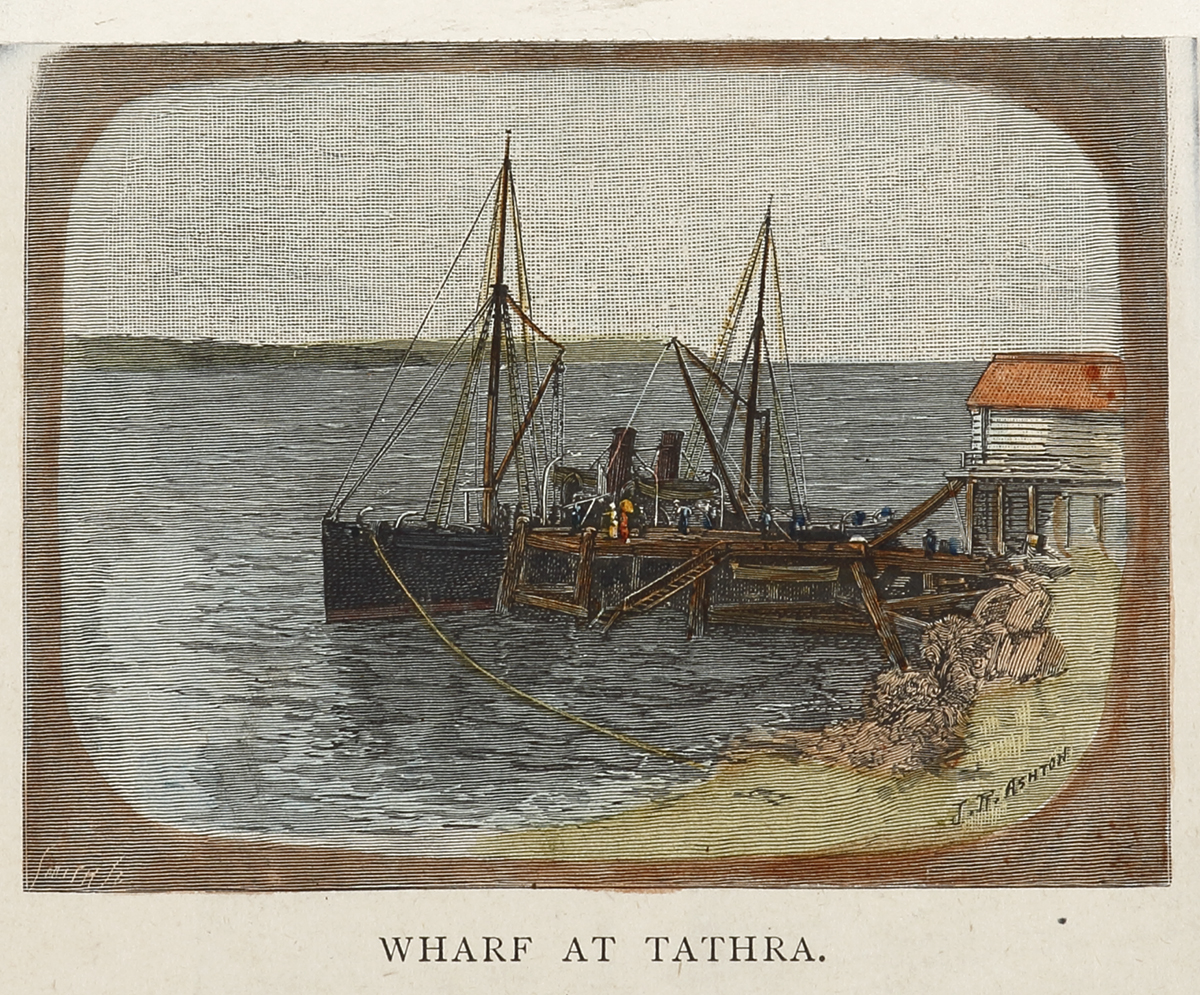 Wharf at Tathra. - Antique View from 1886