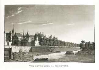 Vue extérieure des Célestins. - Antique View from 1809