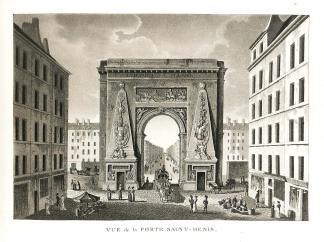 Vue de la Porte Saint-Denis. - Antique View from 1809