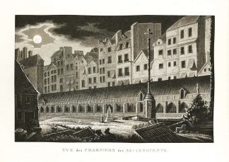 Vue des Charniers des SS-Innocents. - Antique View from 1809