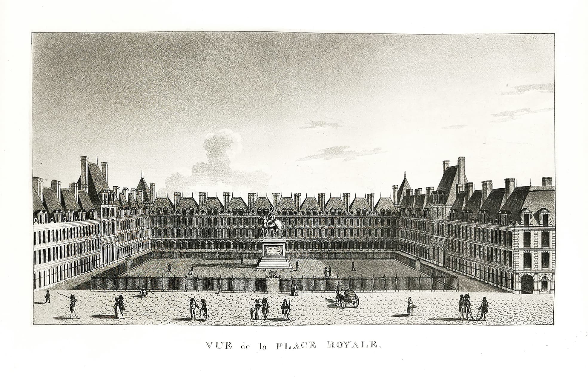 Vue de la Place Royale. - Antique View from 1809