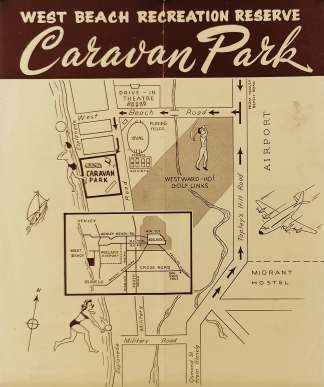 SA-West Beach Recreation Reserve Caravan Park - Vintage Ephemera from 1966