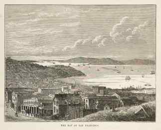 The Bay of San Francisco. - Antique Print from 1890