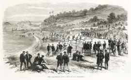 The Caledonian Club Games at San Francisco. - Antique View from 1868