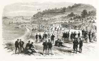 The Caledonian Club Games at San Francisco. - Antique View from 1868