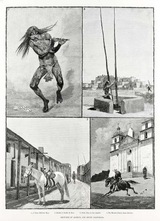 Sketches of Arizona and South California. - Antique View from 1888