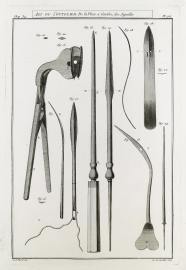 Art du Coutelier, De la Pince a Cautere, des Aiguilles. Tools Art du Coutelier, De la Pince a Cautere, des Aiguilles.