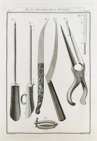 Art du Coutelier, Taille de Mr. Foubert. - Antique Print from 1765