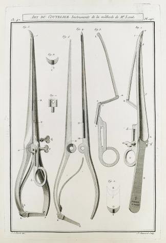 Art du Coutelier, Instruments de la Methode de Mr. Lecat. - Antique Print from 1765