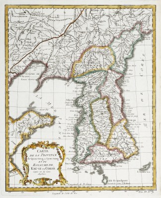 KOREA-Carte de la Province de Quan-tong … China