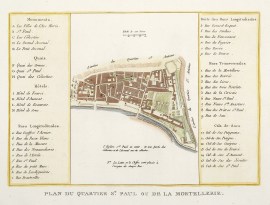 Plan du Quartier St. Paul ou de la Mortellerie.