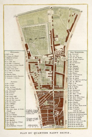 Plan du Quartier Saint Denis. Town Plans