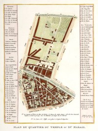 Plan du Quartier du Temple ou du Marais.