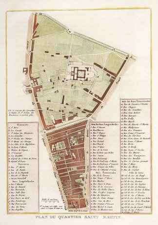 Plan du Quartier Saint Martin. EUROPE