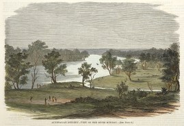 Australian Scenery-View on the River Murray. ABORIGINES