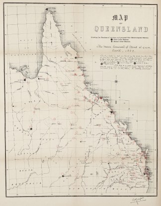 Map of Queensland Showing the Position o… Queensland